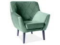 Кресло мягкое бархатное SIGNAL KIER 1 Velvet, Bluvel 78 - зеленый / венге фото thumb №1