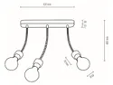 BRW Дерев'яний 3-точковий стельовий світильник Allumer Flex коричневий 075247 фото thumb №4