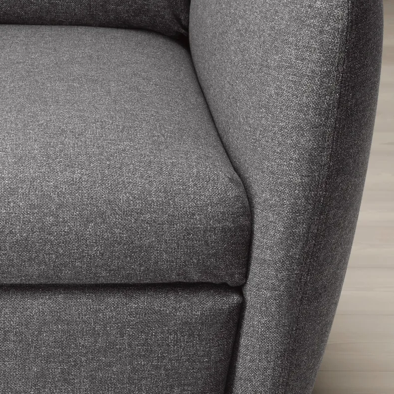 IKEA EKOLSUND ЕКОЛЬСУНД, крісло розкладне, Gunnared темно-сірий 092.971.86 фото №5