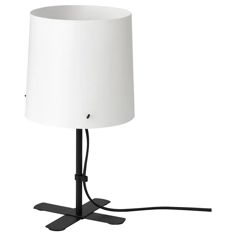 IKEA BARLAST БАРЛАСТ, настільна лампа, чорний/білий, 31 см 005.045.57 фото №1