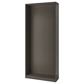IKEA PAX ПАКС, каркас гардероба, темно-сірий, 100x35x236 см 505.092.27 фото