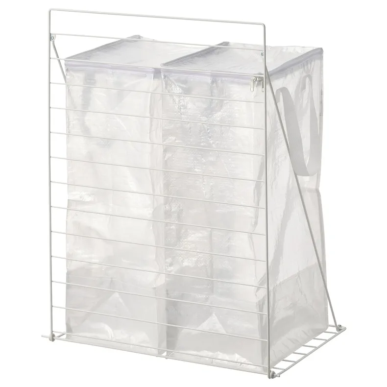 IKEA JOSTEIN ЙОСТЕЙН, сумка с опорой, белый / прозрачный внутренний / наружный, 60x40x74 см 205.122.26 фото №1