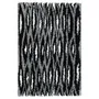 IKEA BULLERREMSA БУЛЛЕРРЕМСА, ковер, длинный ворс, черный серый / белый, 133x195 см 705.543.89 фото