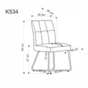 Кухонный стул HALMAR K534, ножки - черные, сиденье - бежевое фото thumb №2