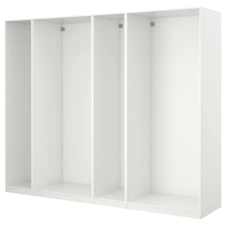IKEA PAX ПАКС, 4 каркаси гардероба, білий, 250x58x236 см 298.954.28 фото №1
