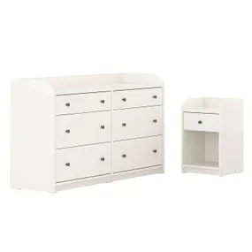 IKEA HAUGA ХАУГА, комплект мебели для спальни,2 предм, белый 894.833.87 фото