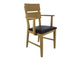 BRW М'яке крісло Verde з підлокітниками з екошкіри чорного кольору TXK_VERDE_P-TX099-1-FMIX70-SAHARA_16_BLACK фото