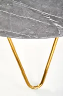 Стіл кухонний HALMAR BONELLO 120x120 см, стільниця - попелястий мармур, ніжки - золото фото thumb №12