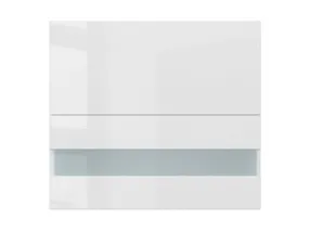 Кухонный шкаф BRW Top Line 80 см с витриной откидной белый глянцевый, альпийский белый/глянцевый белый TV_G2O_80/72_OV/O-BAL/BIP фото