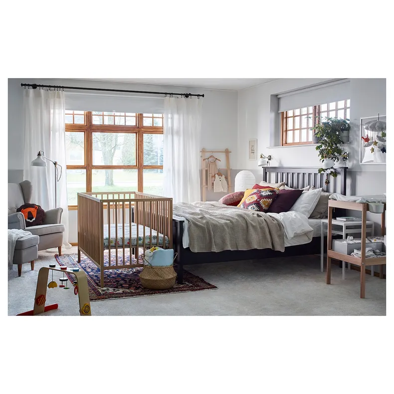 IKEA SNIGLAR СНІГЛАР, ліжко для немовлят, бук, 60x120 см 302.485.37 фото №6