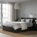 IKEA MALM МАЛЬМ, каркас кровати+2 кроватных ящика, черный / коричневый / Lindbåden, 160x200 см 794.949.56 фото thumb №4