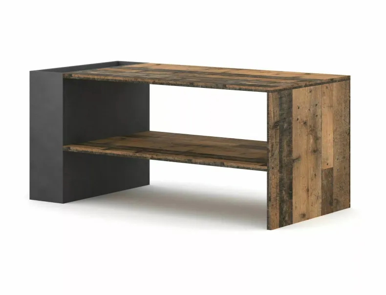 Журнальний столик SIGNAL Almond 100x55 см, старе дерево/темно-сірий фото №4