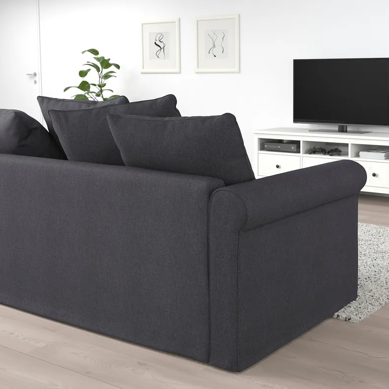 IKEA GRÖNLID ГРЕНЛІД, 4-місний диван із кушеткою, СПОРДА темно-сірий 794.085.67 фото №3