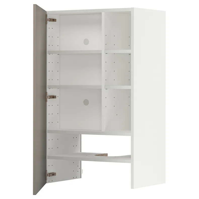 IKEA METOD МЕТОД, навесной шкаф д / вытяжки / полка / дверь, белый / Стенсунд бежевый, 60x100 см 595.042.25 фото №1