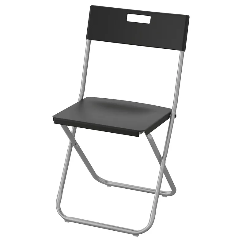 IKEA GUNDE ГУНДЕ, стул складной, черный 002.177.97 фото №1