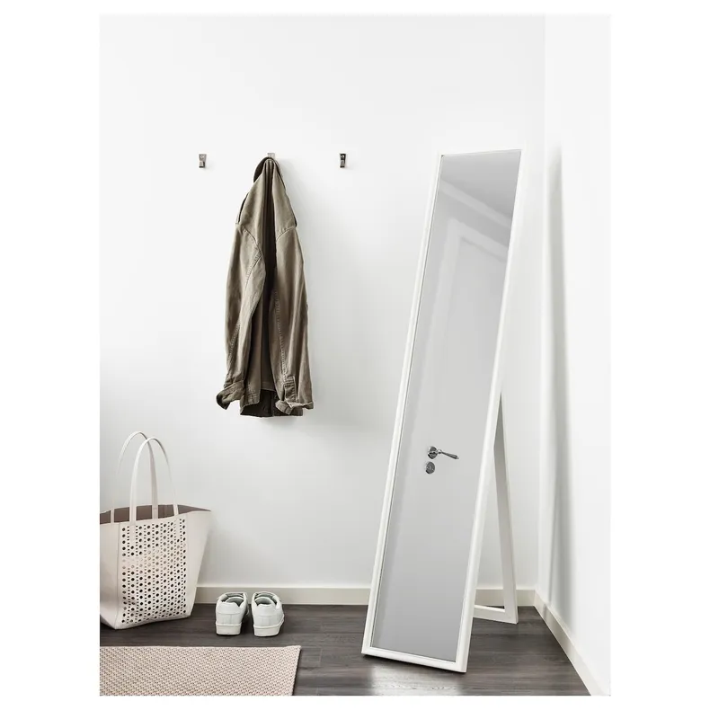 IKEA FLAKNAN ФЛАКНАН, дзеркало підлогове, білий, 30x150 см 403.415.68 фото №2