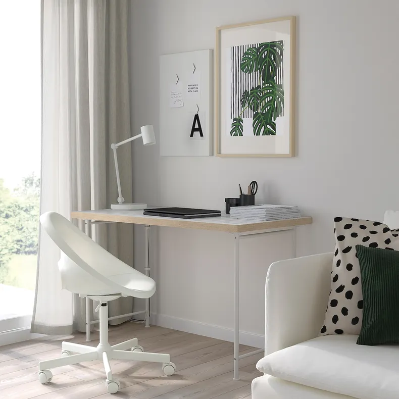 IKEA LAGKAPTEN ЛАГКАПТЕН / SPÄND СПЭНД, письменный стол, белый/антрацит, 120x60 см 895.636.28 фото №4
