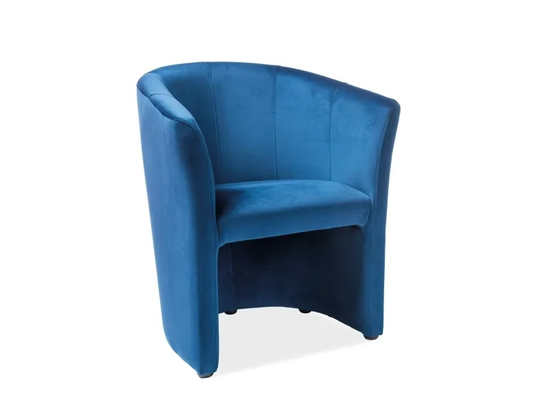 Кресло мягкое бархатное SIGNAL TM-1 Velvet, Bluvel 86 - темно-синий фото №1