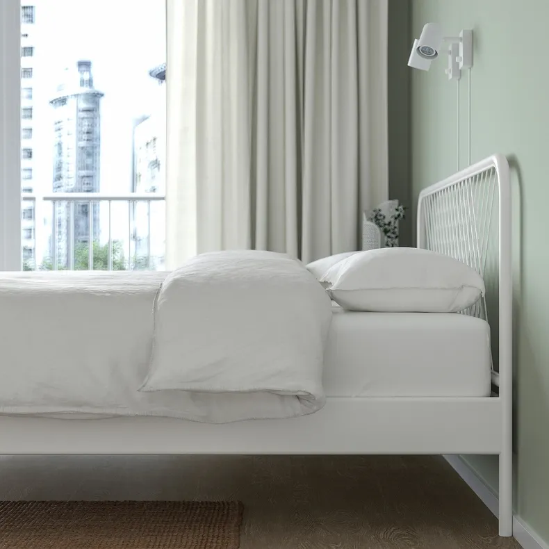 IKEA NESTTUN НЕСТТУН, каркас ліжка, білий / Лейрсунд, 160x200 см 291.580.66 фото №7