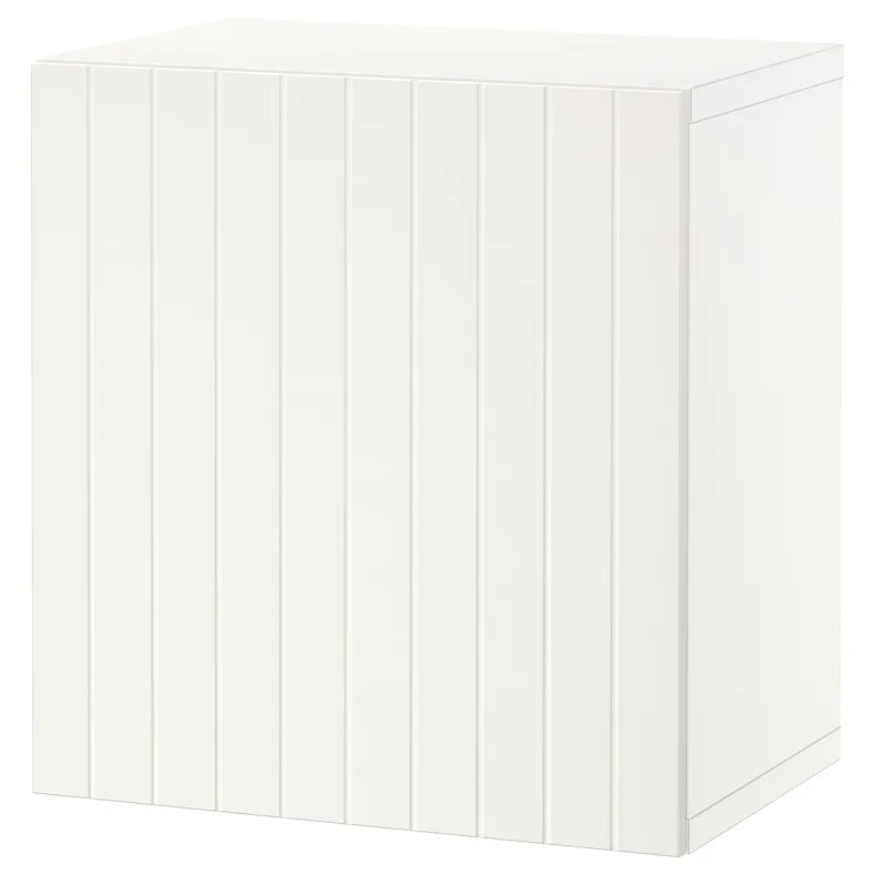 IKEA BESTÅ БЕСТО, секція полиць із дверцятами, білий/Суттервікен білий, 60x42x64 см 294.250.03 фото №1