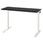 IKEA MITTZON МІТТЗОН, письмовий стіл, шпон мореного ясена чорний / білий, 120x60 см 095.258.57 фото