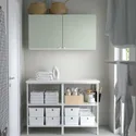 IKEA ENHET ЕНХЕТ, шафа, білий/блідо-сіро-зелений, 123x63.5x207 см 595.481.11 фото thumb №2