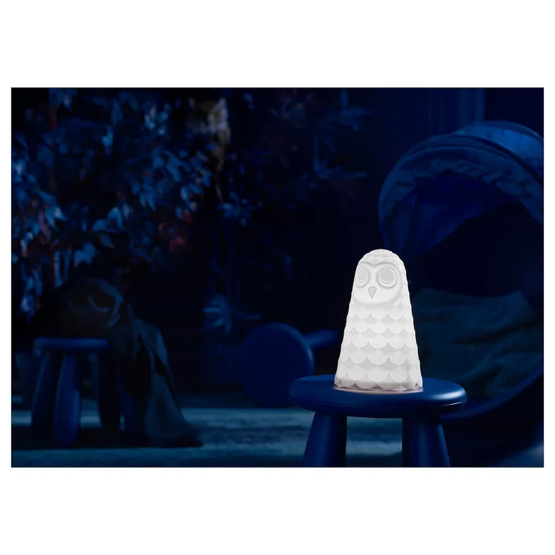 IKEA SOLBO СОЛЬБУ, LED настільна лампа, білий / сова, 23 см 603.478.47 фото №3