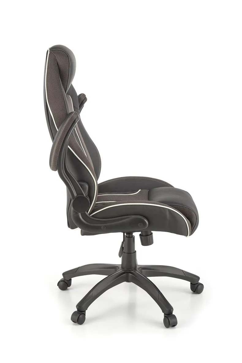 Крісло комп'ютерне офісне обертове HALMAR HAMLET чорний / сірий фото №3