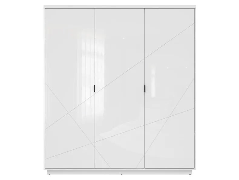 BRW Шкаф 3-дверный Форн 180 см белый глянец, белый глянцевый/высокоглянцевый белый SZF3D-BIP фото №2