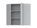 BRW Верхний кухонный шкаф Верди 60 см угловой правый светло-серый матовый, греноловый серый/светло-серый матовый FL_GNWU_60/72_P-SZG/JSZM фото thumb №3
