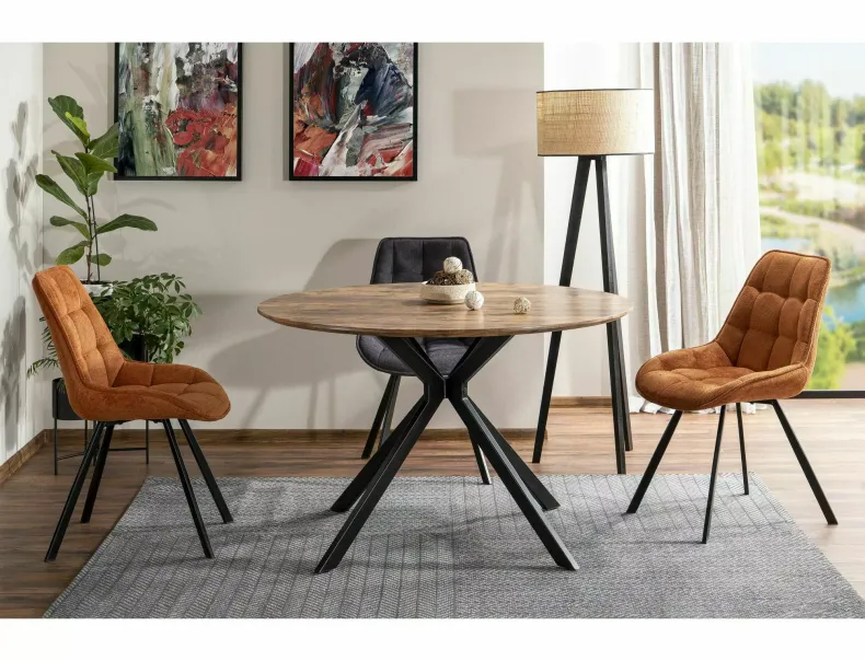 Кухонний стілець SIGNAL Corso Vardo, тканина: графіт фото №3