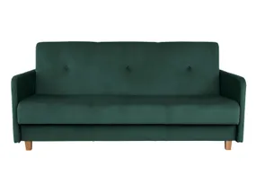 BRW trzyosobowa Tyrion rozkładana z pojemnikiem welurowa zielona, розкладний диван, Riviera 38 Green WE-TYRION-3K-G2_BA998B фото