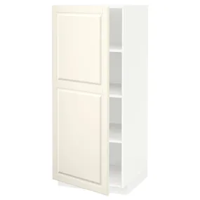 IKEA METOD МЕТОД, висока шафа із полицями, білий/БУДБІН кремово-білий, 60x60x140 см 994.618.89 фото