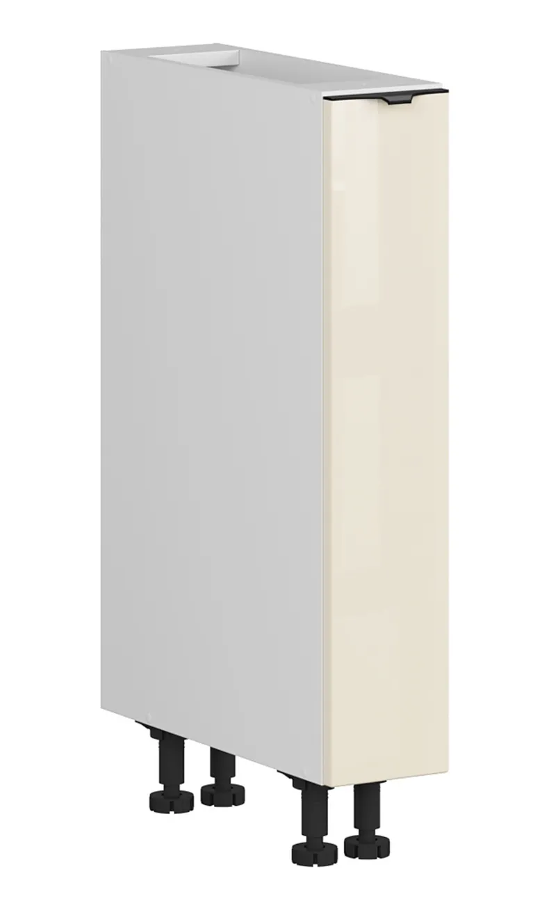 BRW Кухонный базовый шкаф Sole L6 15 см с корзиной для груза магнолия жемчуг, альпийский белый/жемчуг магнолии FM_DC_15/82_C-BAL/MAPE фото №2