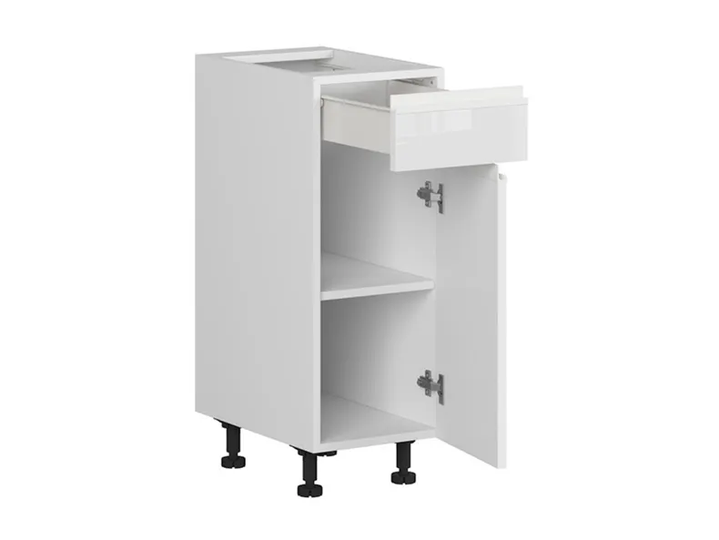 BRW Правосторонний кухонный шкаф Sole 30 см с выдвижными ящиками белый глянец, альпийский белый/глянцевый белый FH_D1S_30/82_P/SMB-BAL/BIP фото №3