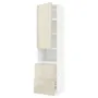 IKEA METOD МЕТОД / MAXIMERA МАКСІМЕРА, висока шафа для мікрох печі, 2 шухл, білий / Voxtorp високий глянець світло-бежевий, 60x60x240 см 994.546.62 фото