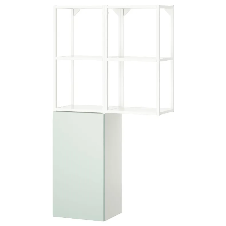 IKEA ENHET ЕНХЕТ, шафа, білий / блідо-сіро-зелений, 80x32x150 см 595.480.07 фото №1