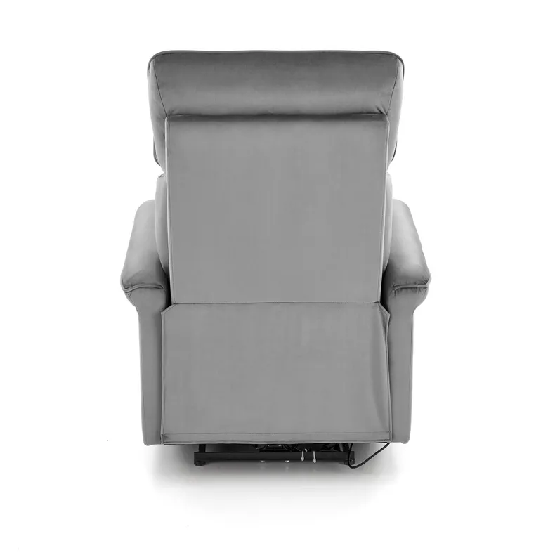 Крісло з функцією електричного розкладання та гніздом USB HALMAR SEMIR, сірий фото №6