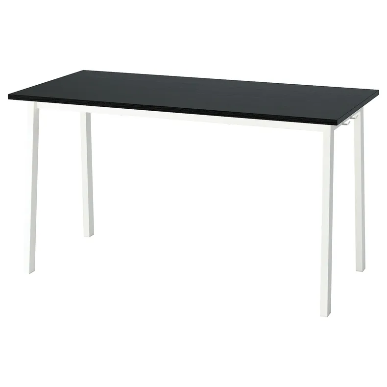 IKEA MITTZON МИТТЗОН, конференц-стол, okl ash stained black / white, 140x68x75 см 795.330.00 фото №1