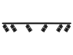 BRW Бамбуковий стельовий світильник 6-точковий точковий алюмінієвий чорний 093300 фото
