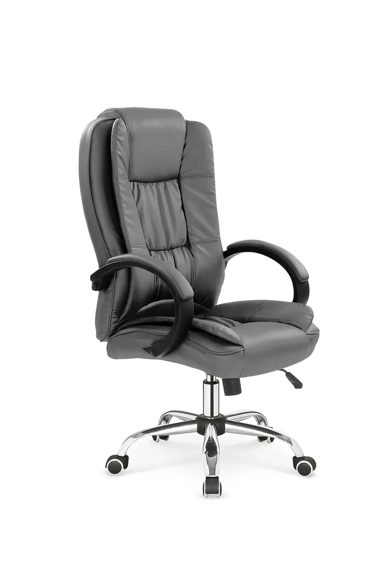Кресло компьютерное офисное вращающееся HALMAR RELAX серый, экокожа фото №1