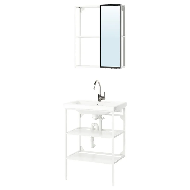 IKEA ENHET ЕНХЕТ, ванна, білий, 64x43x87 см 995.477.70 фото №1
