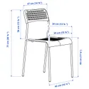 IKEA MELLTORP МЕЛЬТОРП / ADDE АДДЕ, стіл+2 стільці, білий, 75 см 490.117.66 фото thumb №8