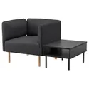 IKEA LILLEHEM ЛІЛЛЕХЕМ, крісло і журнальний стіл, ГУННАРЕД темно-сірий/деревина 995.697.38 фото thumb №1