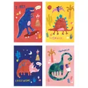 IKEA BILD БИЛЬД, постер, разноцветные динозавры, 21x30 см 205.336.34 фото thumb №1