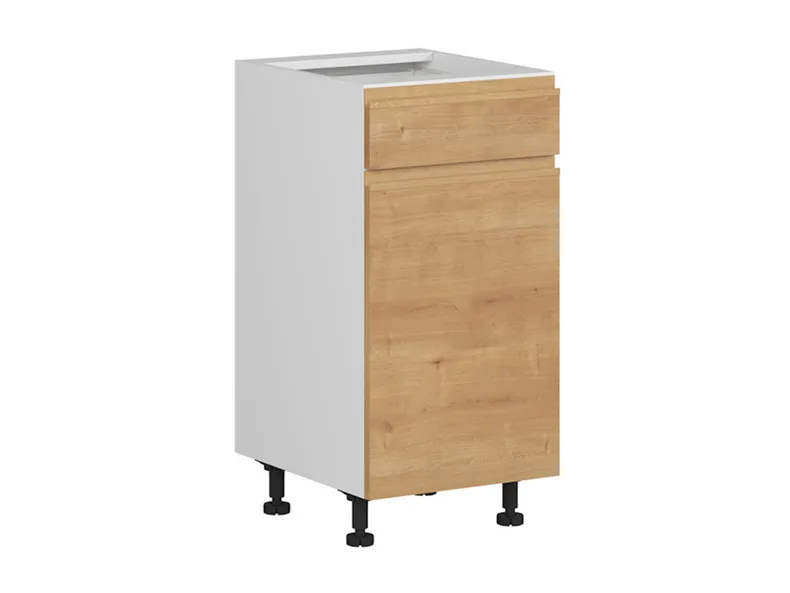 BRW Sole кухонный базовый шкаф 40 см правый с ящиками дуб арлингтон, альпийский белый/арлингтонский дуб FH_D1S_40/82_P/SMB-BAL/DAANO фото №2