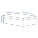 IKEA TJENA ТЙЕНА, коробка для зберігання з кришкою, білий, 25x35x10 см 903.954.22 фото thumb №7