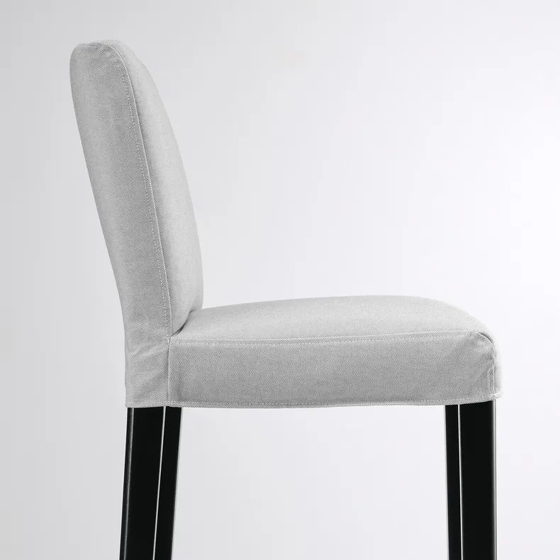 IKEA BERGMUND БЕРГМУНД, барний стілець зі спинкою, чорний / або світло-сірий, 62 см 893.881.73 фото №6