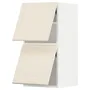 IKEA METOD МЕТОД, навесной шкаф / 2 дверцы, горизонтал, белый / бодбинские сливки, 40x80 см 093.930.22 фото