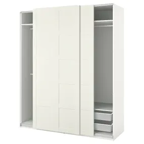 IKEA PAX ПАКС / BERGSBO БЕРГСБУ, гардероб, комбинация, белый / белый, 200x66x236 см 994.357.39 фото
